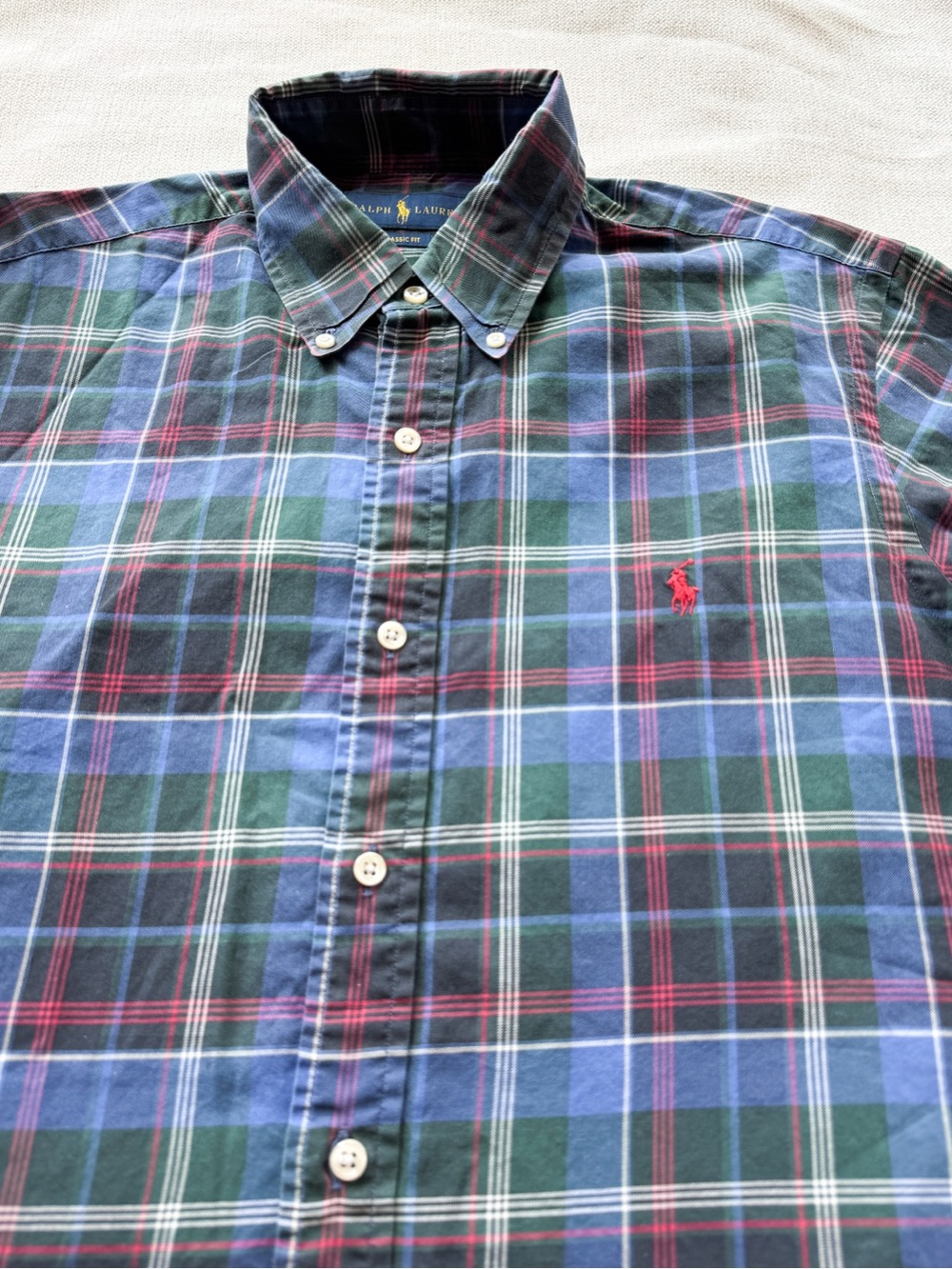 Polo Ralph Lauren Men's size M long sleeve Classic Button-Down Plaid Shirt - Picture 2 of 13